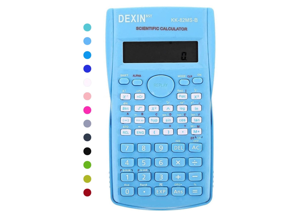Calculadora científica numérica Csyy 240, de dos líneas y 12 dígitos (azul)