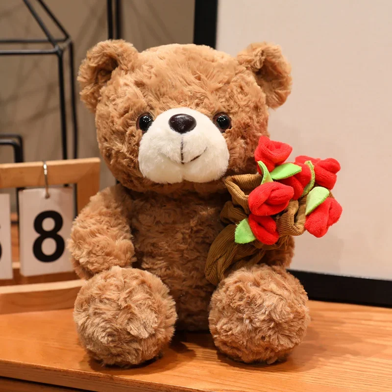 (flor Marrón 15cm) Peluche De Osito De Peluche, Muñeco De Oso Lindo Y Suave