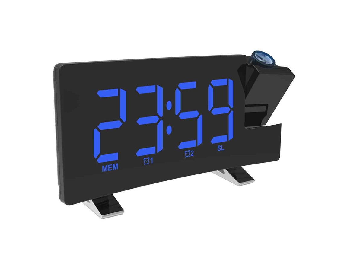 Reloj con Proyección, Radio FM, 180 en el Techo, Doble Alarma, Infantil NEVEANCE