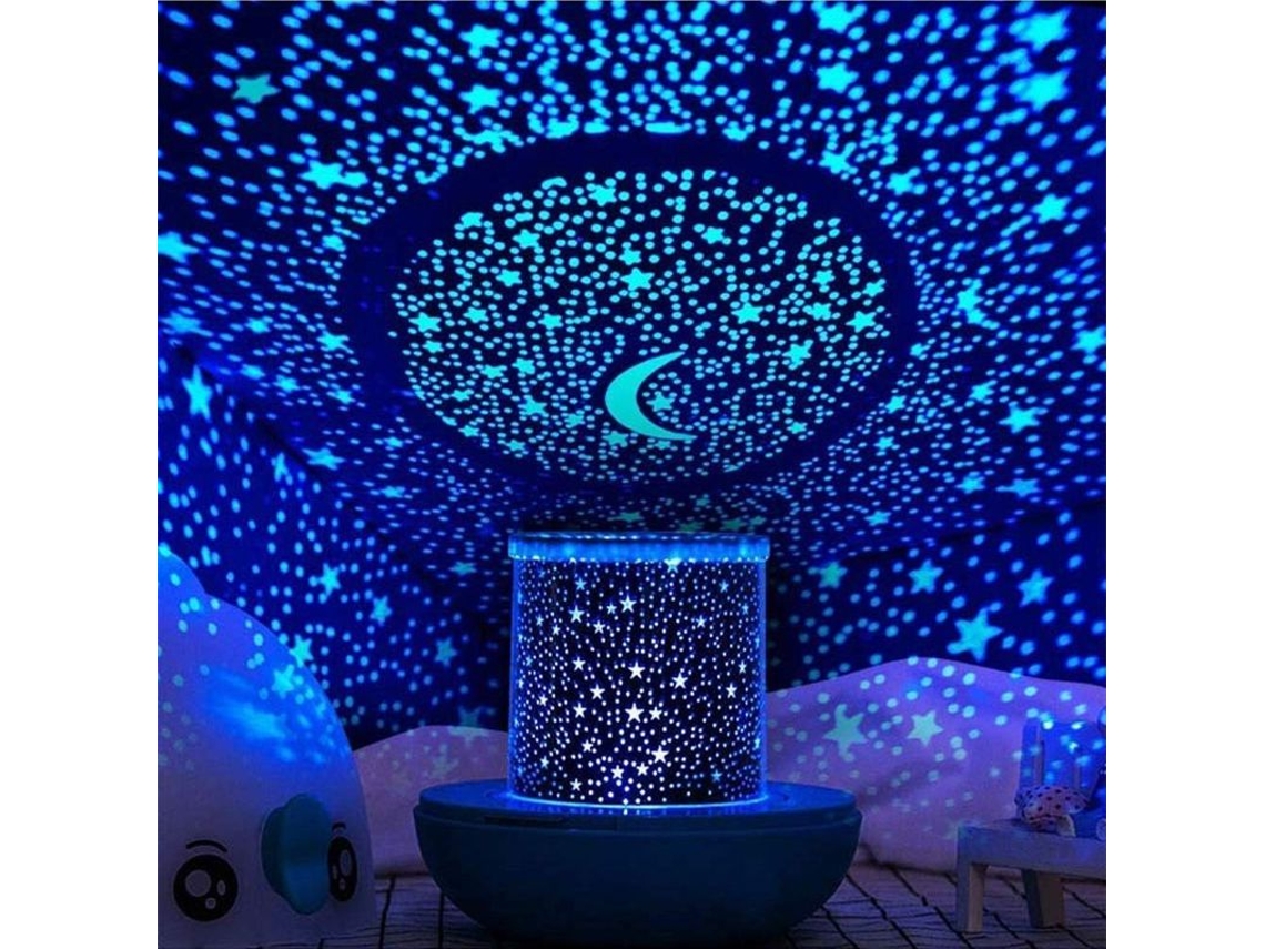 2026-projetor De Estrelas Linjou Luz Noturna Com Temporizador Lâmpada De Mesa Usb (azul)