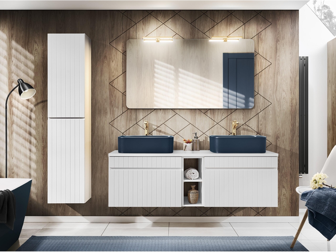 Armario Bajo Lavabos FURNLUX Classic Iconic (Blanco, Madera Contrachapada - 80X46X46 Cm)
