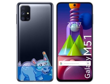Carcasa Samsung Galaxy M51 TUMUNDOSMARTPHONE Dibujos Transparente Multicolor