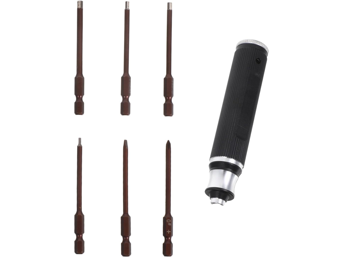 Kit de destornilladores de alta precisión compactos y portátiles RC Tools con puntas planas y hexagonales de Gokoco