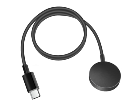 Carregador de Reloj para Samsung Galaxy Watch 3/4/5/Active 1/Active 2 INF metálico tipo C - Negro