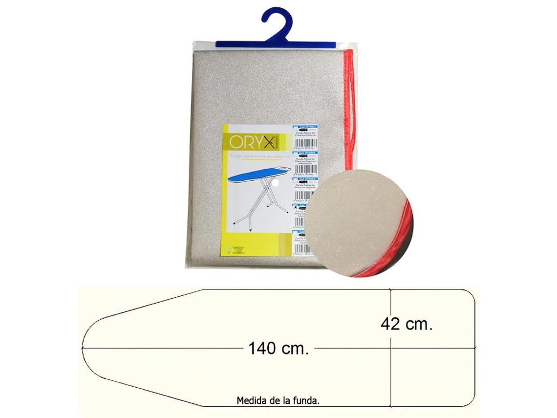 Funda mesa plancha espuma metalizada 140x42 cm.