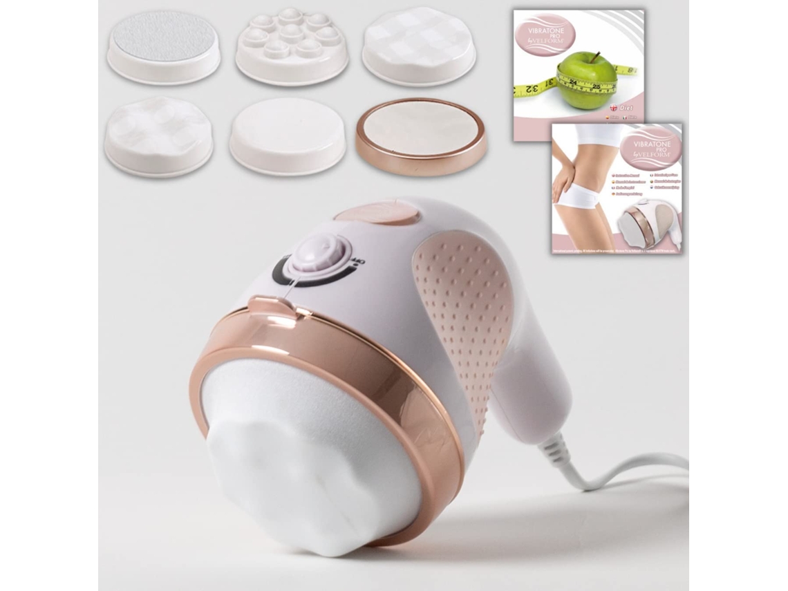 Masajeador eléctrico anticelulítico Vibraluxe Pro con 6 limas, 3000 RPM, masaje anticelulítico, reafirma la piel, tonifica, relaja y libera tensión. Velform