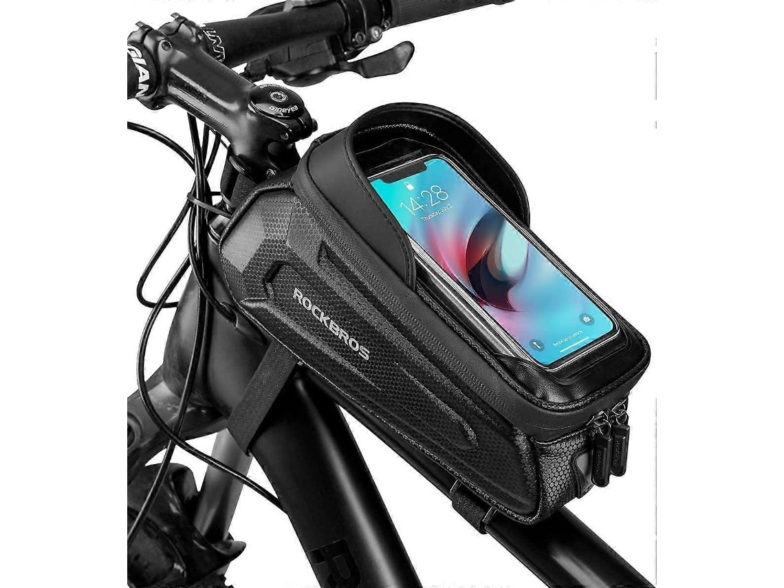 Omni-funda Impermeable Para Teléfono De Bicicleta Marco Delantera Caja Rígida Compatible Con Teléfonos Hasta 6.8 Pulgadas
