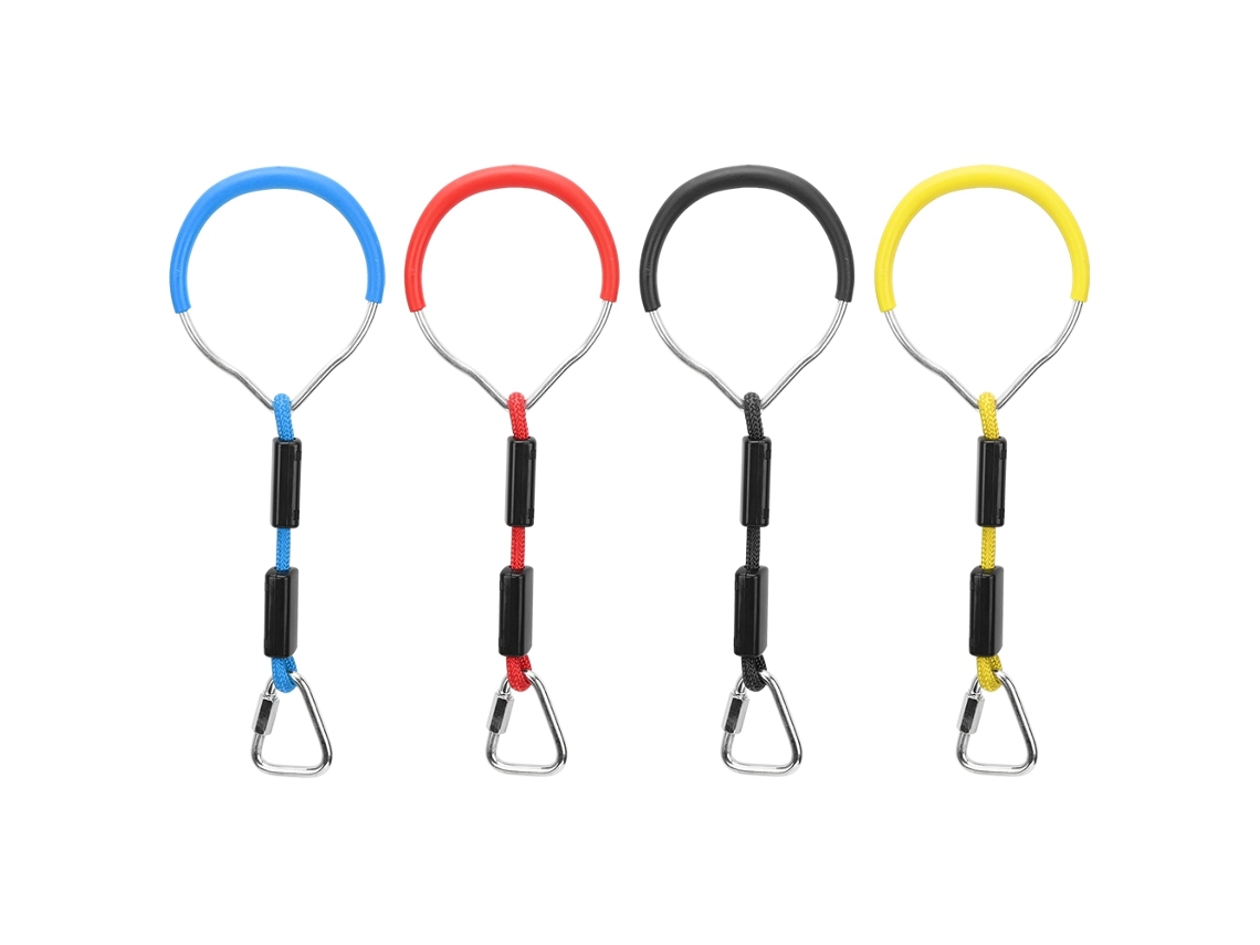 Juego de 4 anillas de gimnasia coloridas, para niños, parque infantil, escalada, deportes.