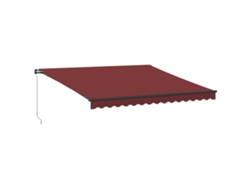 Maison Exclusive - Toldo Retráctil Manual Color Burdeos 400x350 Cm