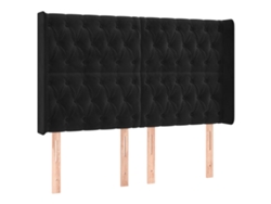 Cabecero VIDAXL Negro Terciopelo (163x16x128 cm )