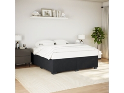Estructura Cama Sin Colchón Terciopelo Negro 200x200 Cm