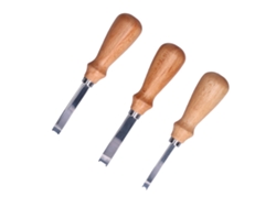 3 Alisadores De Bordes De Cuero De 4, 6 Y 8 Mm, De Acero Inoxidable, Herramientas Para Bricolaje En Cuero.