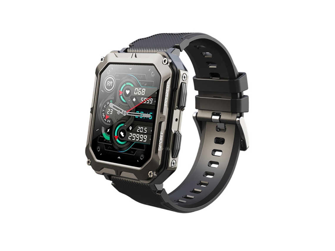 YEMAESRE Reloj inteligente militar para hombres Ip68 a prueba de agua 1.83 pulgadas rastreador de ejercicios táctico para Android Ios