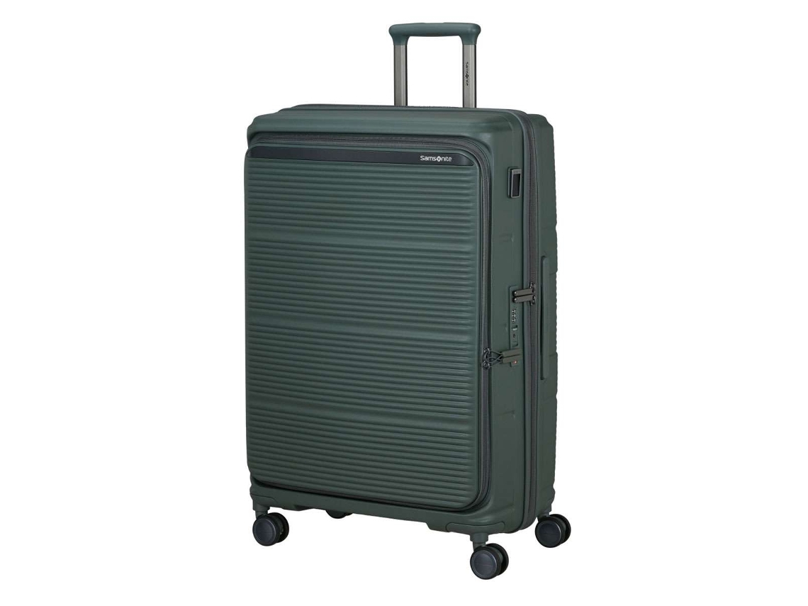 Maleta de viaje grande Samsonite Paralux HS de 75 cm con 4 ruedas extensibles, verde, 105 l