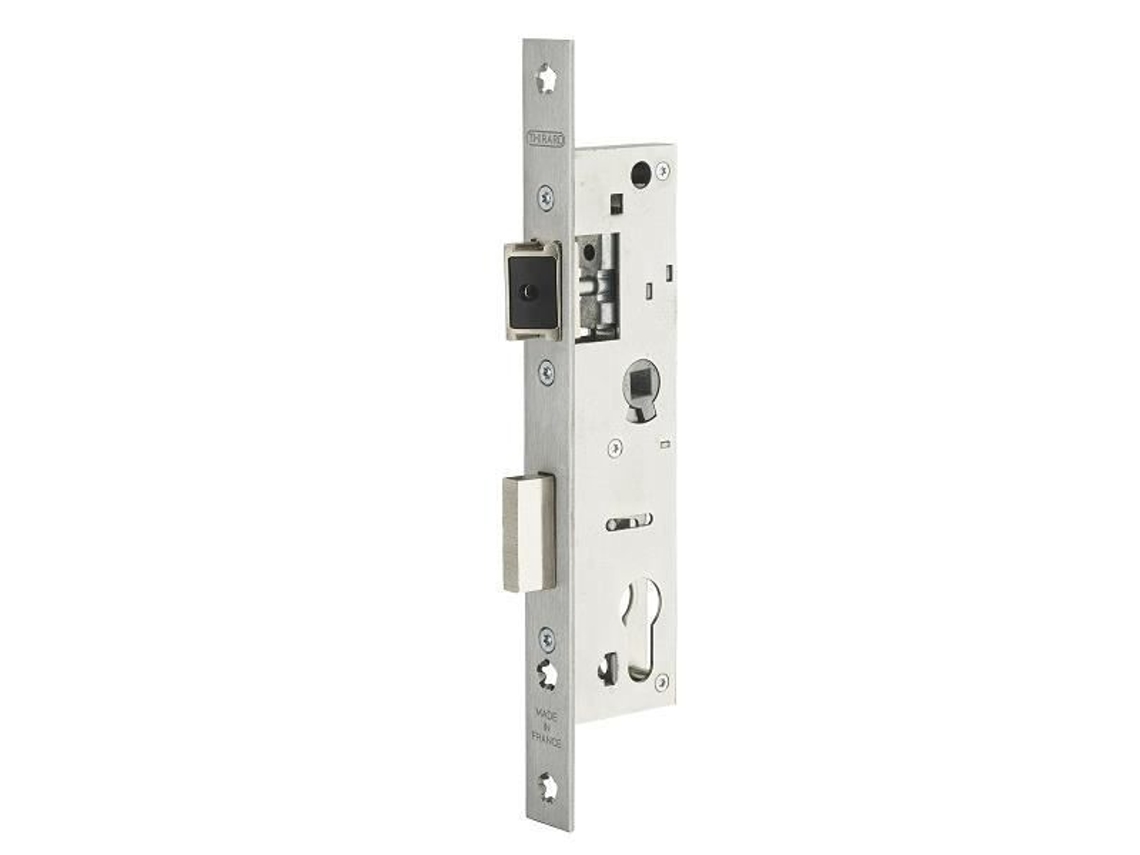 Caja de cerradura cilíndrica perfilada L45-A30-Ea70 Placa frontal reversible de acero inoxidable THIRARD Sin cerrojo Sin rodillo 00015730