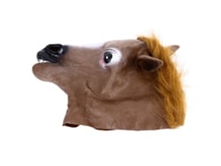 BJ Costume Cabeza de caballo marrón Cómoda Duradera Realista para fiestas y Halloween