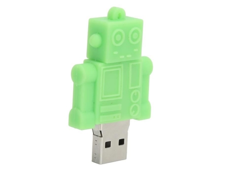 HURRISE Memoria USB de Dibujos Animados Disco de USB de Dibujos Animados Robot Verde Apariencia Tarjeta de Computadora de Almacenamiento en Masa de...