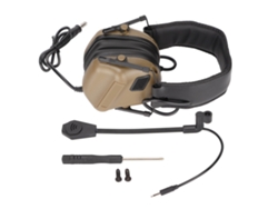 Auriculares Militares De Caza, Plegables Con Micrófono, Circunferencia De 20,5 A 25,2 Pulgadas, Color Arcilla.