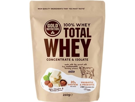 Proteína Whey GOLDNUTRITION White Choc Hazelnut (Polvo Soluble - 260 gr)