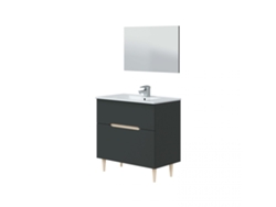 Mueble de baño Lotto 80 Antracita - Roble 80 x 80 x 45 cm