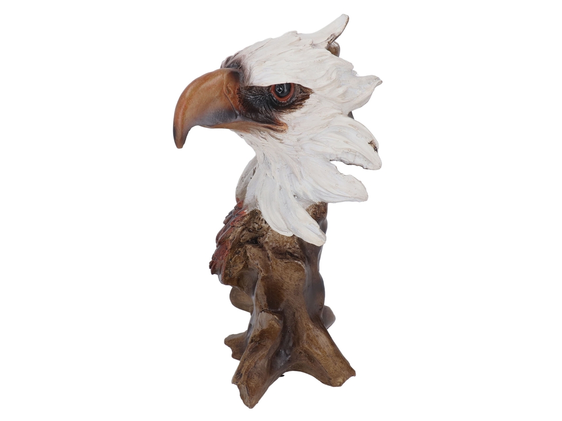 Estatua de cabeza de águila de imitación de madera, decorativa para el hogar y la oficina, regalo original.