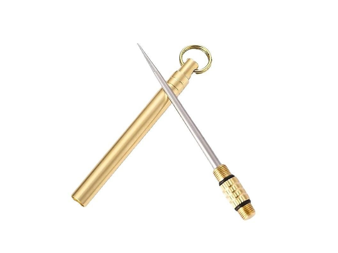 Tenedor De Fruta Metálico Retrátil Palito De Dentes Acessório Portátil Exterior Camping Trekking