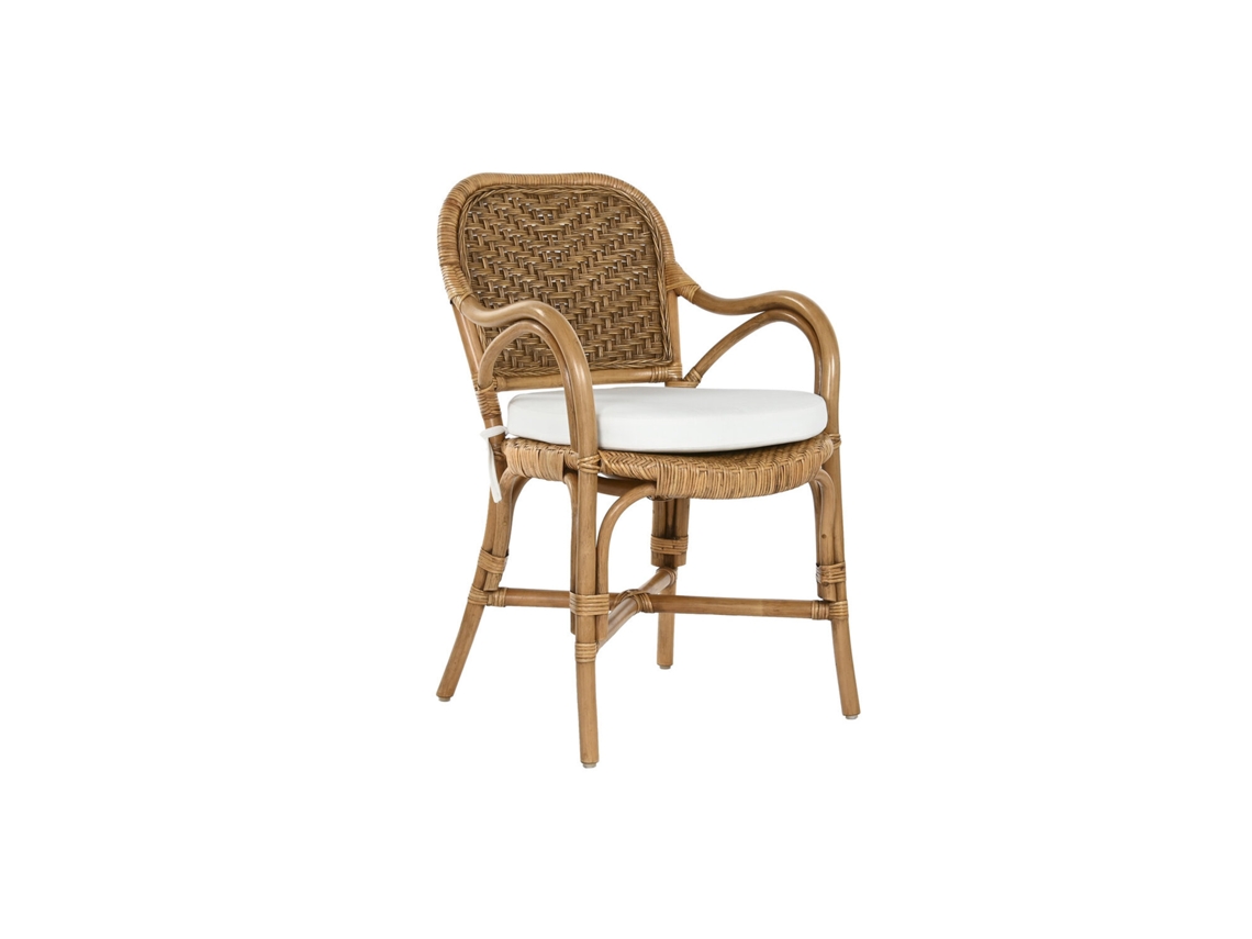 Silla Bambú Ratán Natural 55x62x86cm