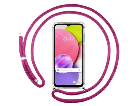 Carcasa Samsung Galaxy A03s TUMUNDOSMARTPHONE Colgante Rosa
