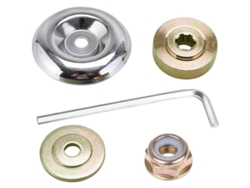 Kit adaptador universal de metal Rebe-kit con 5 piezas para cortacésped y desbrozadora Parker.