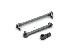 Plata 2pcs Varilla Enlace Dirección Metal Mejorada Brazo Servo Wltoys 284131 284010 284161 K989 K969 1/28