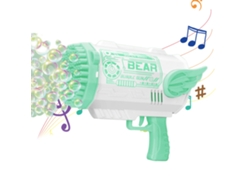 2026 Pistola De Burbujas Para Niños 80 Orificios Lanzador De Burbujas Máquina Hace Burbujas Juego Al Aire Libre Verano
