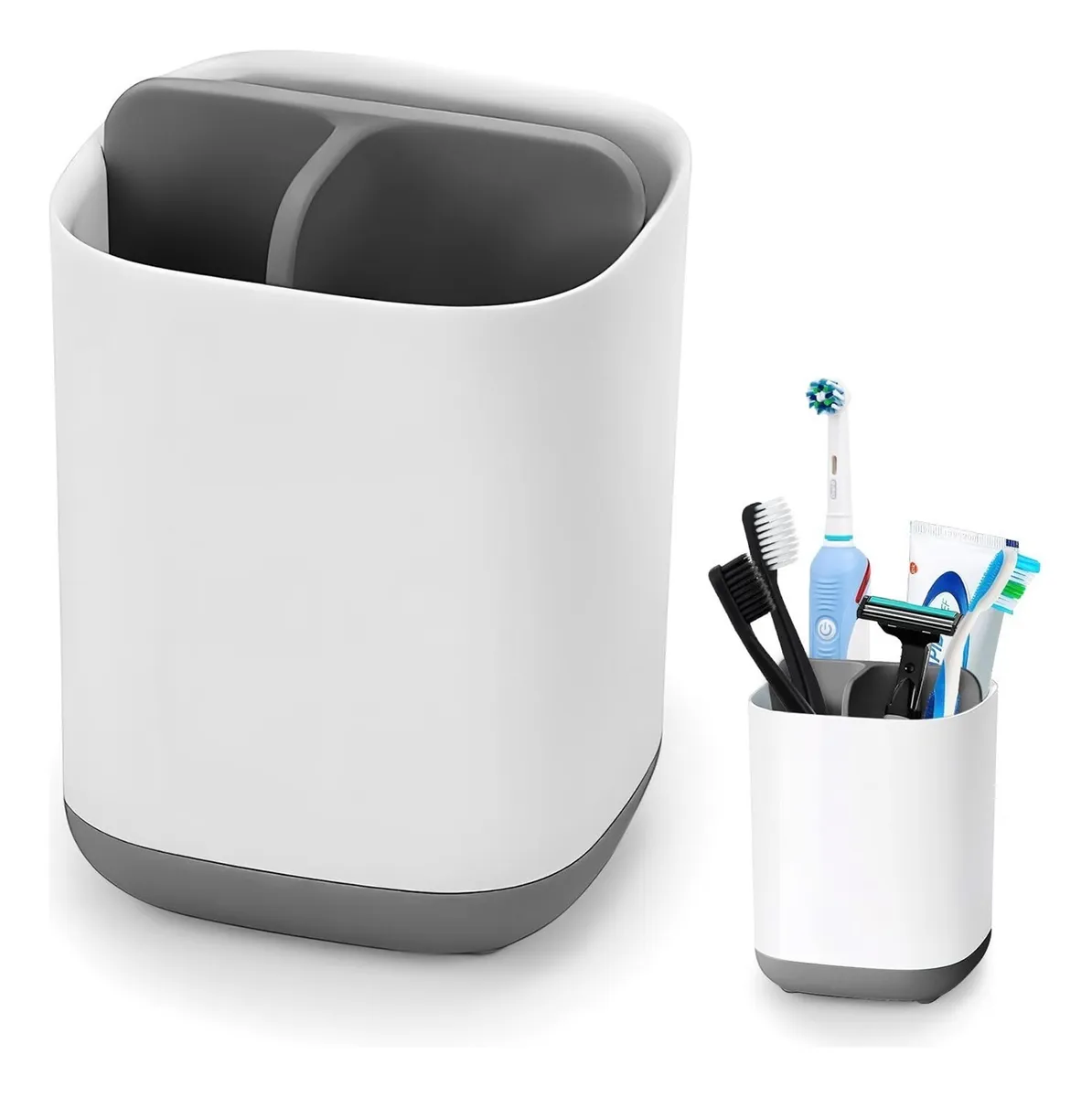 Organizador de 2 soportes para cepillos de dientes y pasta de dientes Vayotoy