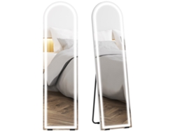 Espejo Led Cuerpo Entero 150x40 Curvo 3 Luces Regulables