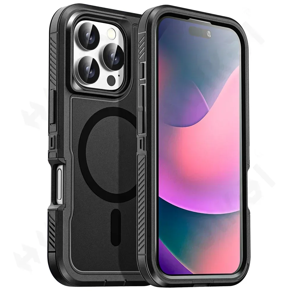 (negro, Iphone 14 Pro Max) Funda Para Teléfono, Compatible Con Carga Inalámbrica Magsafe, Resistente Y Duradera, A Prueba De Golpes Y Caídas.