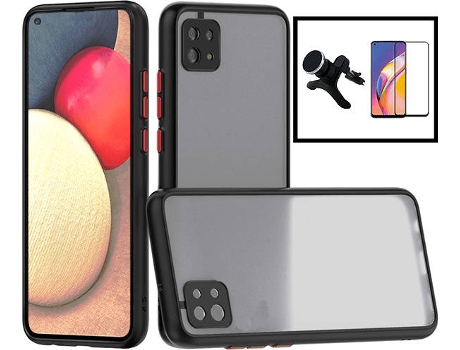 Kit Funda Anti-Choque Cámara Protection, Protector 5D Full Cover y Soporte Magnético Reforzado de Coche Xiaomi Mi 11 Lite 5G NE PHONECARE Negro