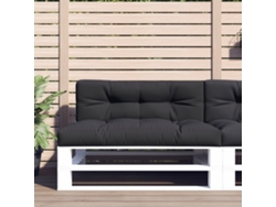 Cojín grande para sofá tipo palé, 120x40x12 cm, tela negra HARLANV1