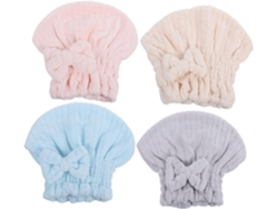 Touca De Cabelo De Lã Macia E Ultra Absorvente De 4 Peças