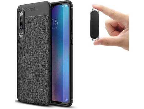 Carcasa y Soporte Xiaomi Mi 9 Rugged Leather Negro