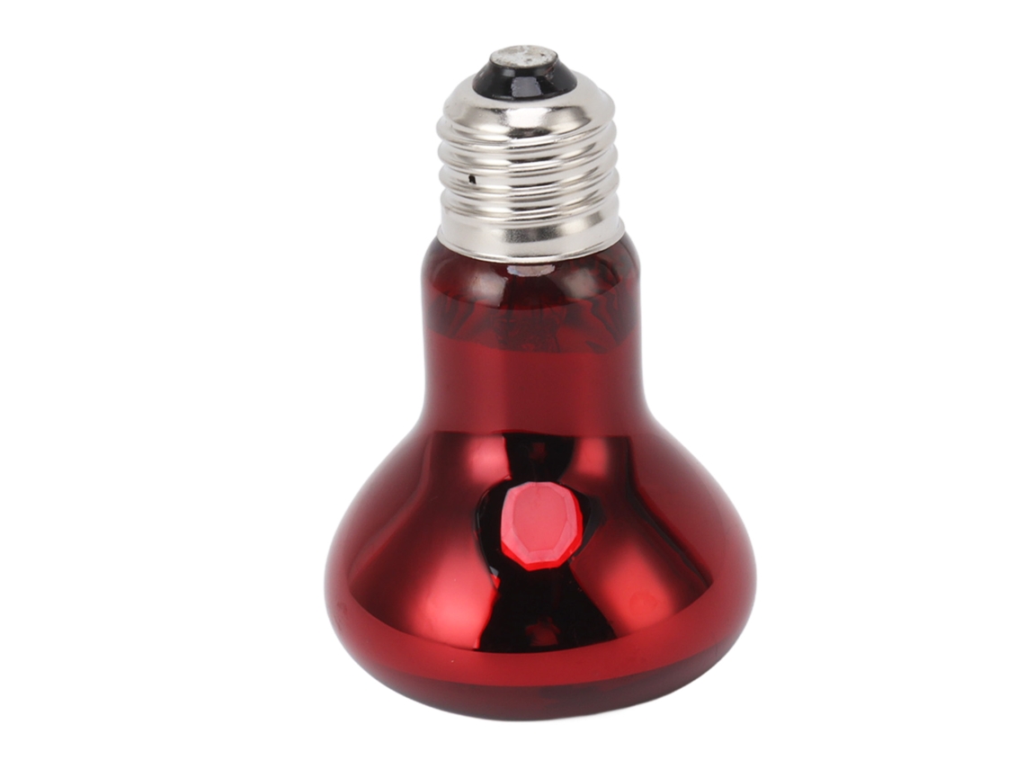 Lámpara de calor E27 con forma de uva para reptiles y anfibios, 220-240 V, roja.