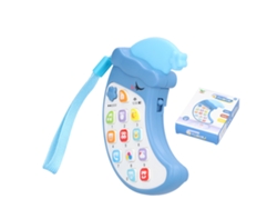 Teléfono Musical Infantil Con Forma De Luna Y Luz, Color Azul Claro.