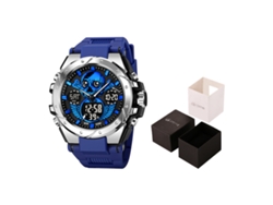 Reloj Deportivo Electrónico Luminoso E Impermeable Con Diseño De Calavera Para Hombre (azul)
