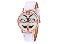 Reloj De Pulsera Unisex Zhoulianfa Con Correa De Cuero Sintético E Ilustración De Moda (blanco)
