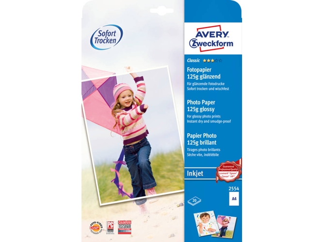Papel de Impresión AVERY Glossy Photo Paper - 2554 A4 125GR