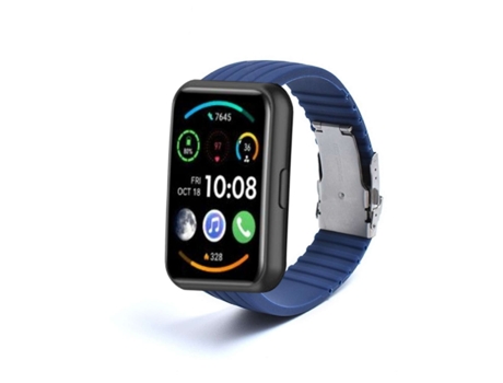 Correa Silicona Stripe Adaptable Huawei Watch Fit 2 Azul Escuro