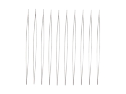 10 agujas de coser con hilo de acero inoxidable, ojo grande, plegables, para bordado y abalorios.