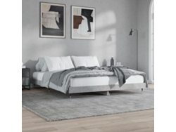 Estructura De Cama Madera De Ingeniería Gris Hormigón 200x200cm