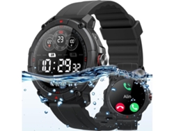 Reloj inteligente Alexa con GPS integrado, llamadas y mensajes de texto, Bluetooth, resistente al agua hasta 30 m, más de 100 modos deportivos y rastreador de canales.