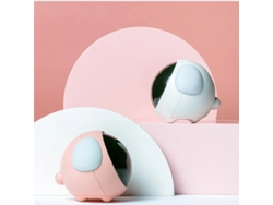 Despertador Blanco Con Expresión Adorable, Activado Por Voz, Muy Popular, Con Luces Led Nocturnas Recargables.