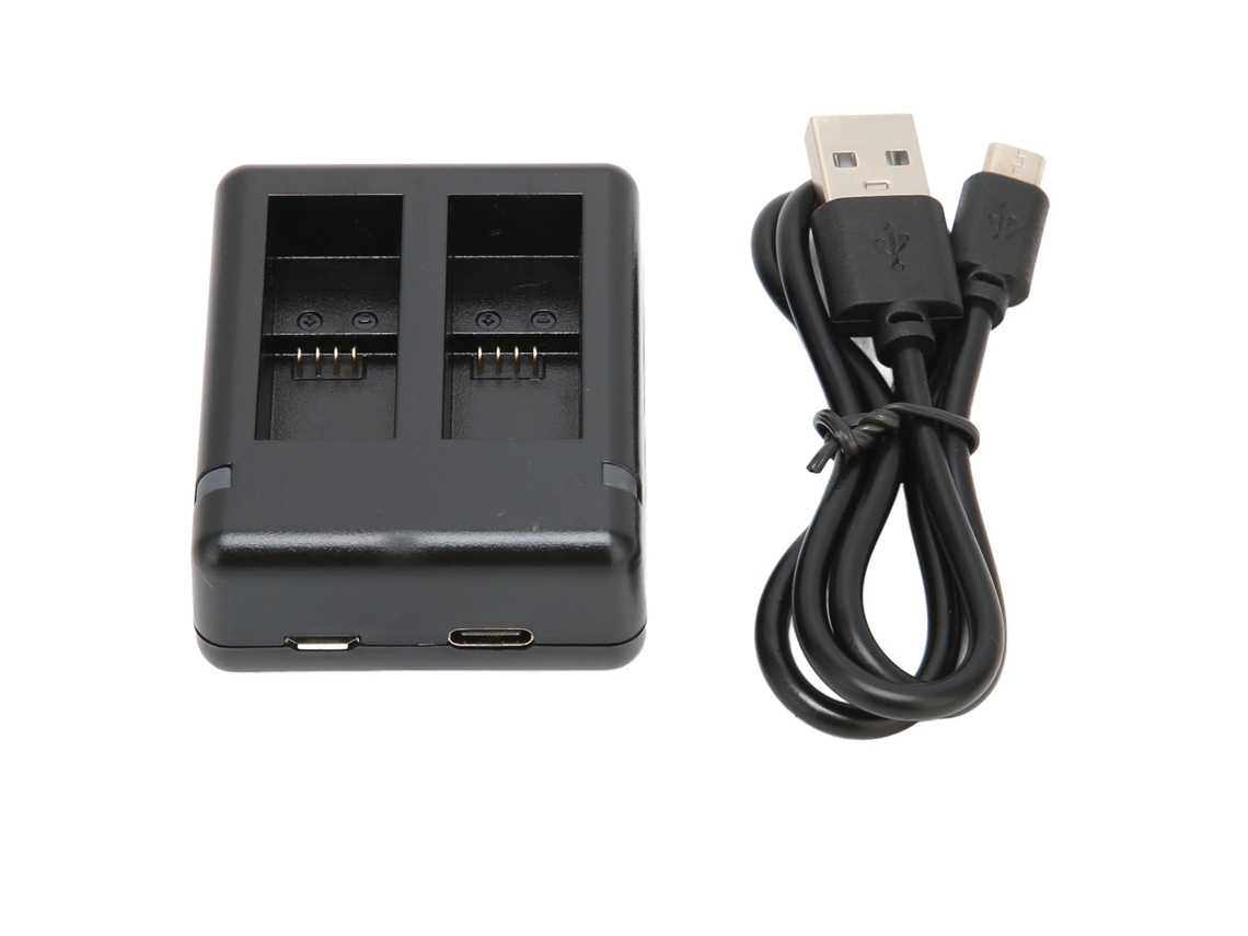 Carregador Duplo De Bateria Para Câmera Ahdbt-501/601/701/801 Com Slot Duplo E Usb