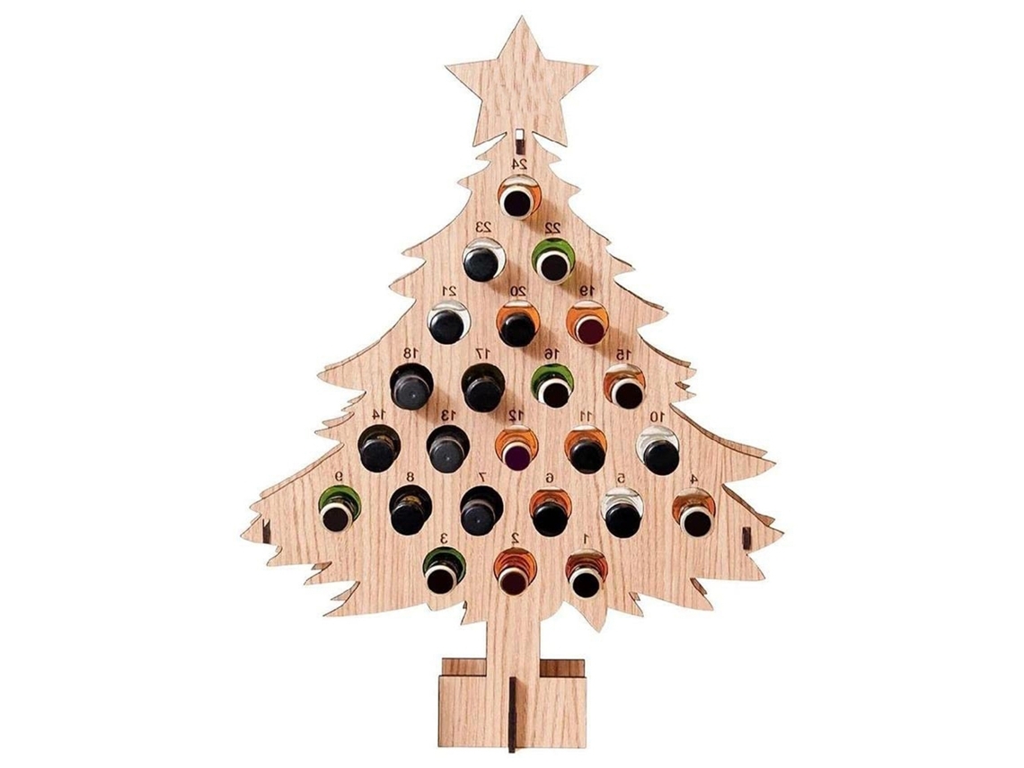 Árbol De Navidad, Portabotellas, Decoración Navideña Y Cuenta Regresiva Para Navidad, Ergonómico, Para Uso Diario.